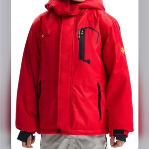 Boy's Waterproof Ski Snow Jacket Hooded Fleece Windproof Winter Jacket 6/7
